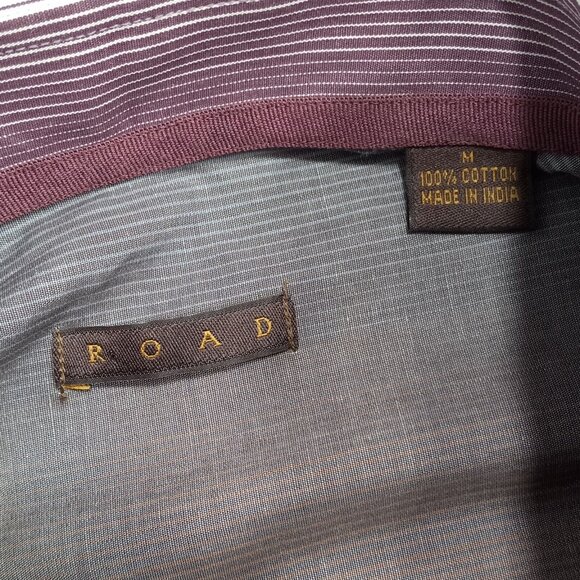 Road Apparel Shirt Men's Medium Designer Button Up Long Sleeve Business Office - Picture 5 of 16